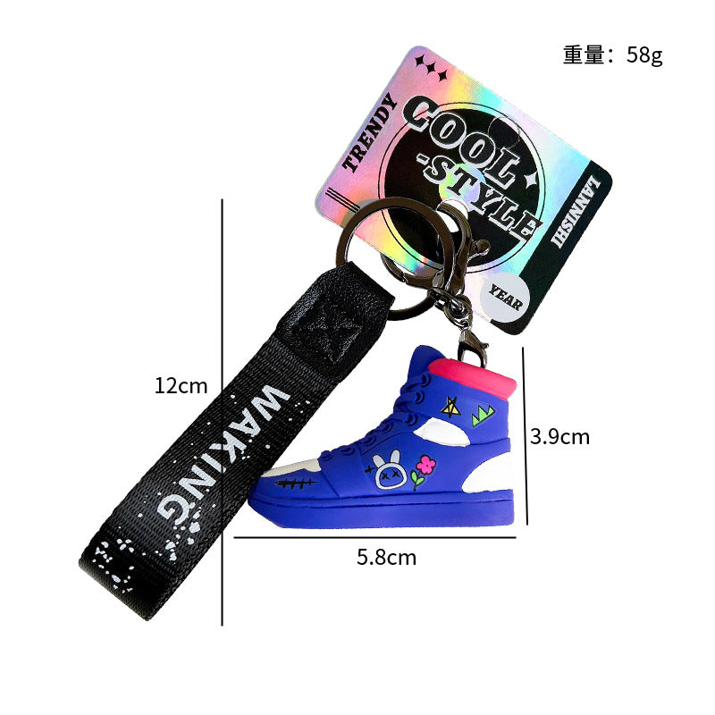 Wholesale Resin Spring Graffiti Shoes Keychain